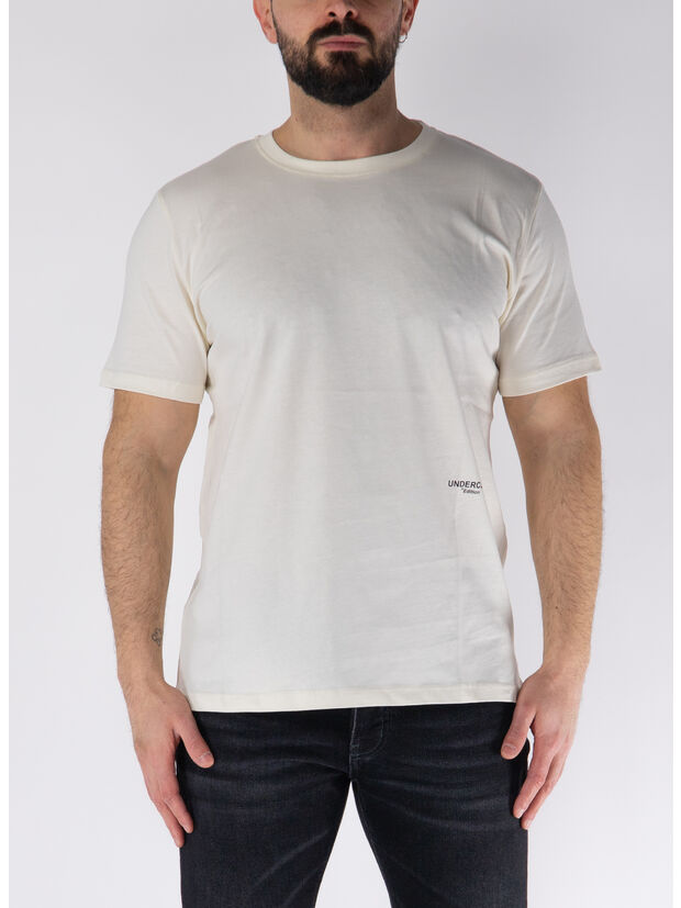 T-SHIRT GIROCOLLO A MANICHE CORTE, , large
