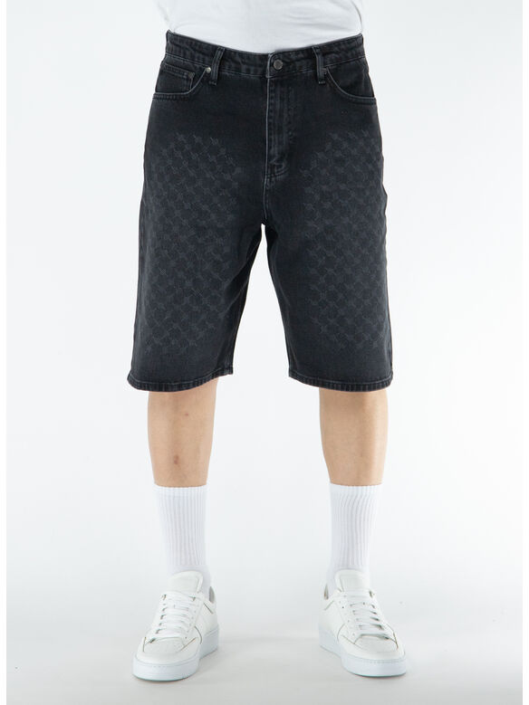 SHORT LASER MONOGRAM, BLACK, medium