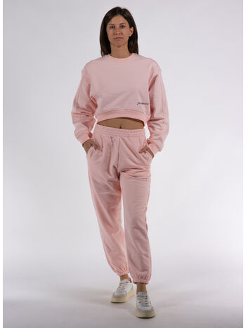 FELPA CROP GIROCOLLO, ROSA, small