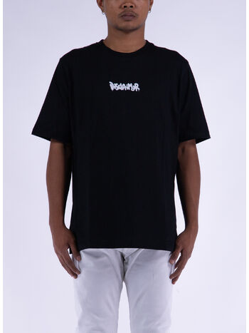 T-SHIRT CON STAMPA, NERO, small