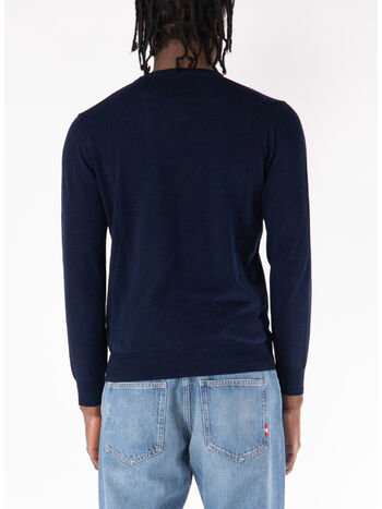 MAGLIONE GIROCOLLO RASATO, 38 BLU, small