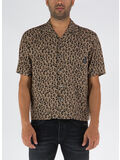 CAMICIA LEOPARD PRINT BOWLING, 6404 NUTS BUTTER, thumb