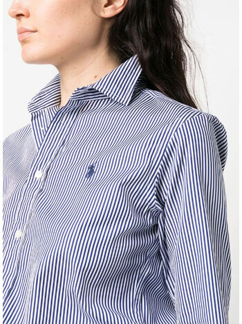 CAMICIA A RIGHE, WHITE/FALL ROYAL, small
