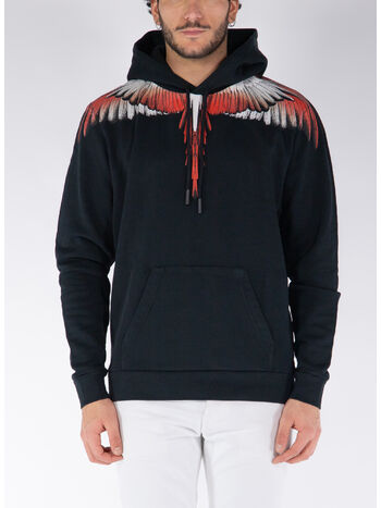 FELPA HOODIE ICON WINGS, 1025 BLACK RED, small