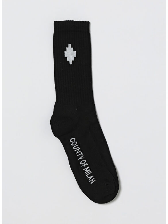 CALZINO COTTON, BLACK/ WHITE, medium