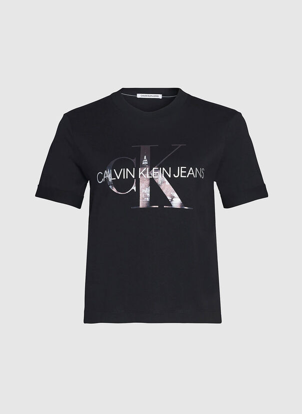 T-SHIRT CON LOGO NEW YORK, BAECKBLACK, large