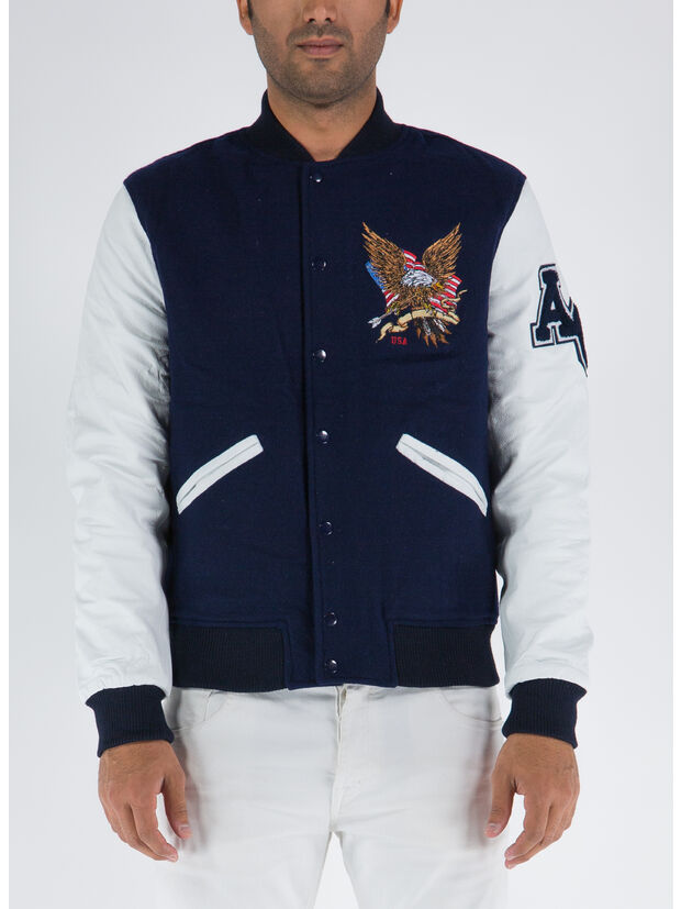 GIUBBOTTO VARSITY COLLEGE, NAVY, large