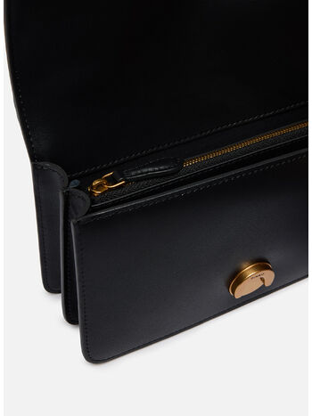 BORSA PICCOLA LOVE BAG ONE IN PELLE, Z99Q NERO-ANTIQUE GOLD, small