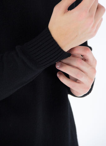 MAGLIONE CLASSIC MERINO, DEEPBLACK, small