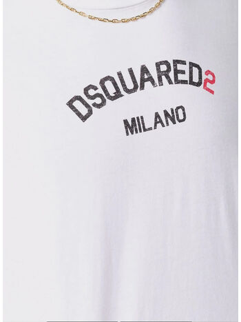 T-SHIRT DSQUARED2 MILANO, 100 WHITE, small