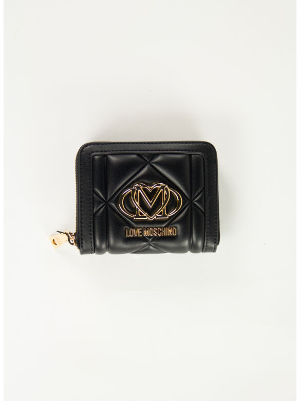 PORTAFOGLIO IN SIMILPELLE EMBOSSED, 000 NERO, medium