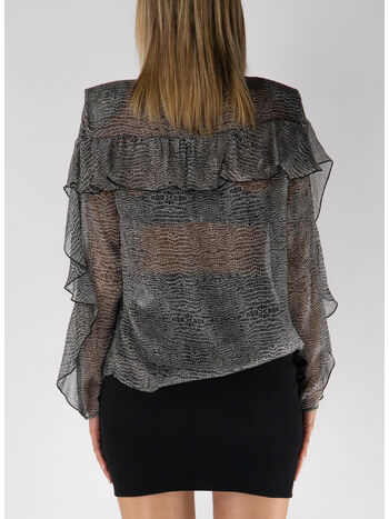 CAMICIA CON ROUCHES, 110 NERO, small