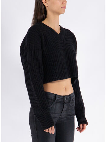 MAGLIA SCOLLO V, NERO, small