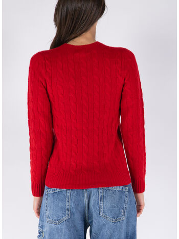 MAGLIONE TRECCIA, NEW RED, small