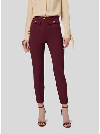 PANTALONE CON RIVETTO LOGO, CG3 ROUGE NOIR, small