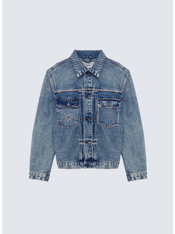 GIACCA IN DENIM VINTAGE MARBLE DAN SABLON UNISEX, C0999 DENIM, medium