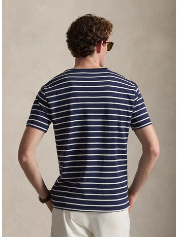 T-SHIRT IN COTONE CUSTOM, REFINED NAVY/WHITE, small