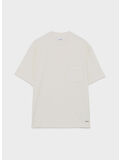 T-SHIRT RAW EDGE, C0087 Jersey micro logo Dyed Ecru, thumb