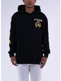 FELPA HOODIE CON STAMPA SUL RETRO, NERO, thumb