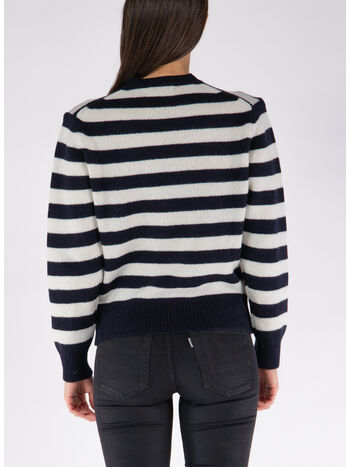 MAGLIA SRC WOOL, Navy/Ecru Stripe, small