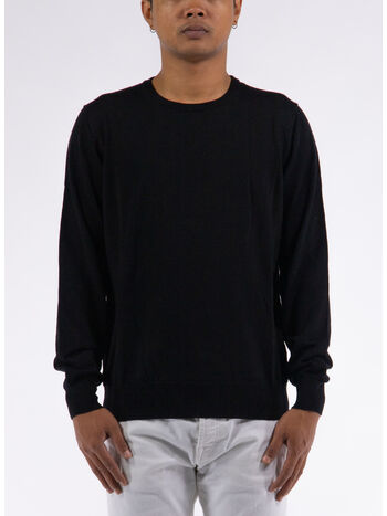 MAGLIONE GIROCOLLO RASATO, 13 NERO, small