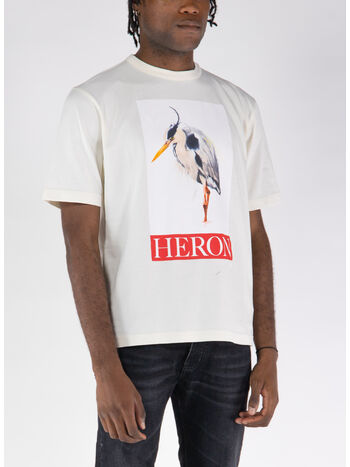 T-SHIRT HERON BIRD PAINTED SS, 0425 IVORY RED, small