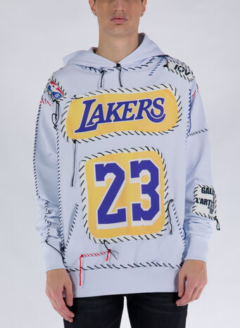 FELPA LAKERS HOODIE, WHITE, small