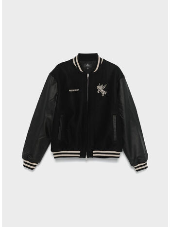GIUBBOTTO VARSITY MASCOT, 01 JET BLACK, small