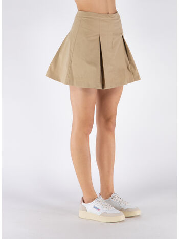 GONNA SERIF LOGO DOUBLE PLEAT, CREAM, small