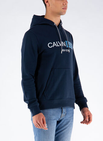 FELPA CON CAPPUCCIO CON LOGO IN COTONE BIOLOGICO, DW4, small