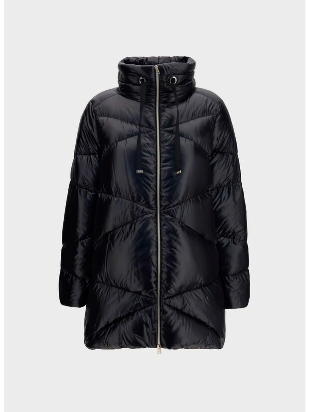 GIUBBOTTO QUILTED DRAWSTRING-HOOD, 9300 NERO, large