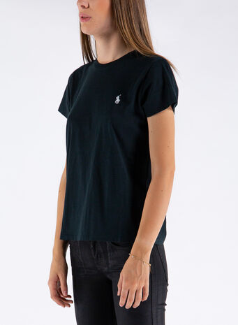 T-SHIRT A MANICHE CORTE, 008POLOBLACK, small
