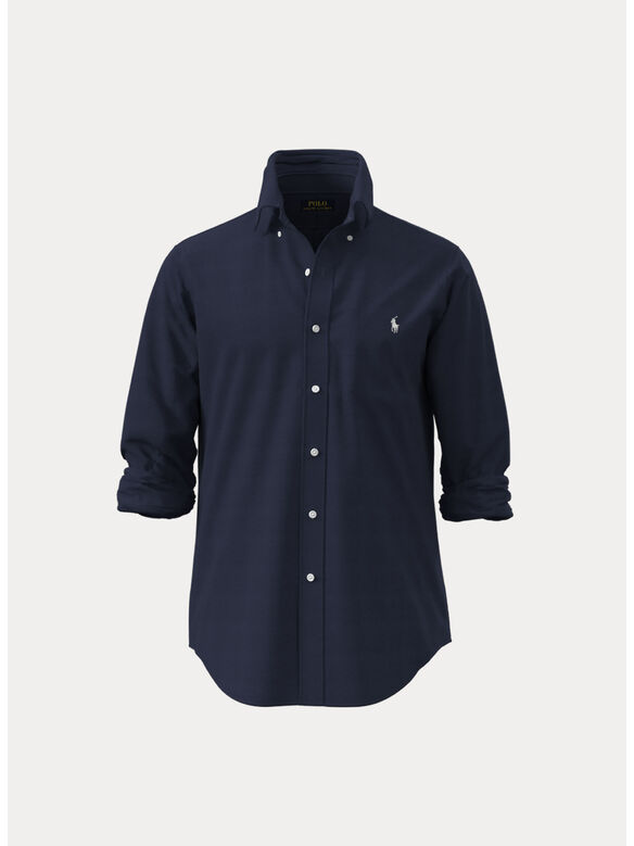 CAMICIA MANICA LUNGA, NEWPORT NAVY W/ WHITE PP, medium