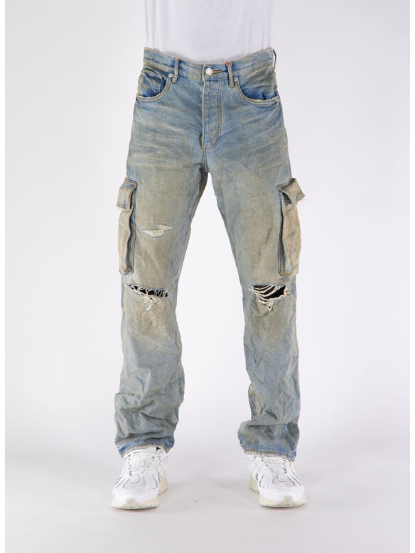 JEANS RELAXED CARGO DIRTY, RCLI LT INDIGO, medium