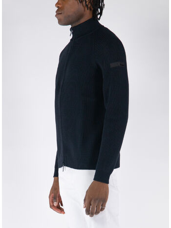 MAGLIONE AMOS, 60 BLUE BLACK, small