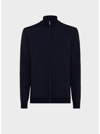 MAGLIONE MAXELL FULL ZIP KNIT, 60 BLUE, small