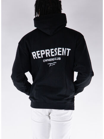 FELPA HOODIE REPRESENT OWNERS CLUB, 01 BLACK, small