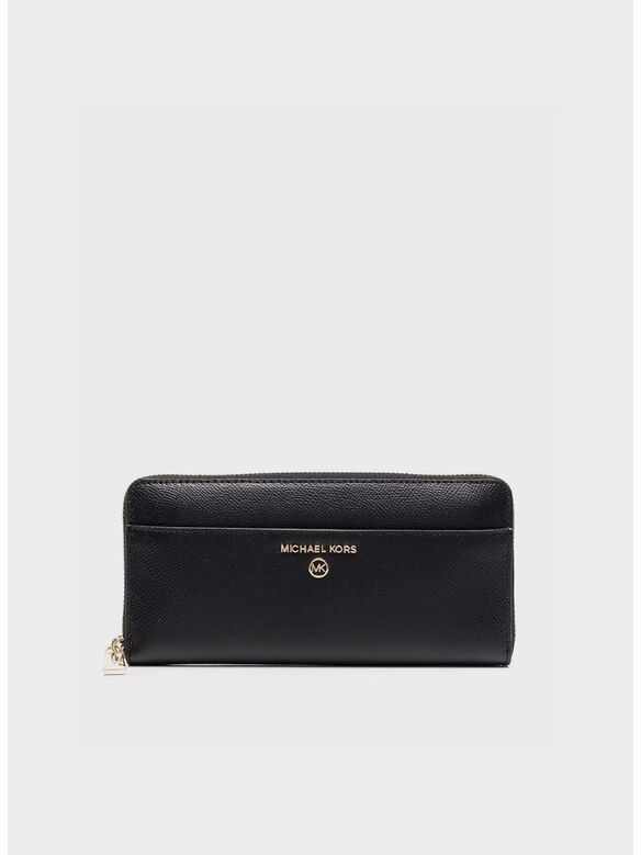 PORTAFOGLIO CON PLACCA ORO, 001 BLACK, medium