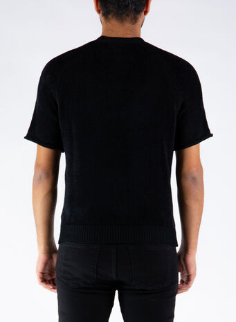 T-SHIRT KNIT, NERO, small