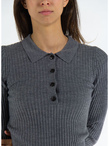 PULLOVER CADEE BLOUSE MERINO, GREY MELANGE, small