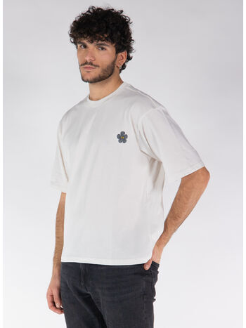 T-SHIRT CON STAMPA, 013 CREAM, small