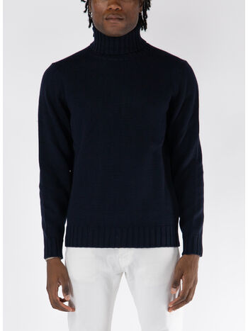 MAGLIONE A COLLO ALTO, 890 BLU, small