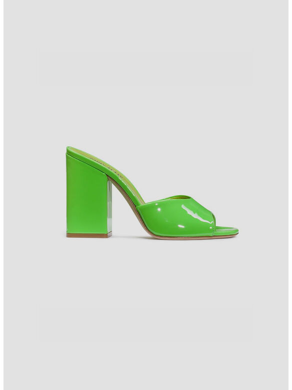 SCARPA ANJA MULE VERNICE VERDE, KIWI VERDE, medium