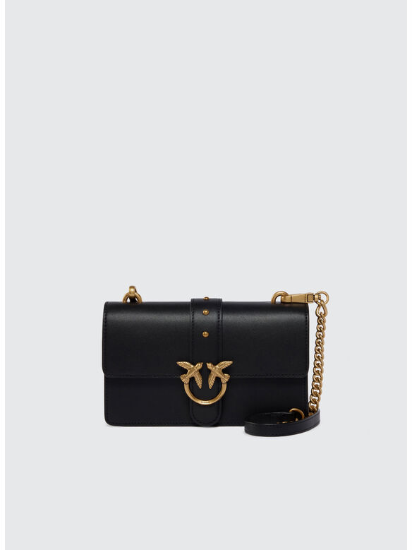 BORSA LOVE ONE MINI ST. SMALL, Z99Q NERO-ANTIQUE GOLD, medium