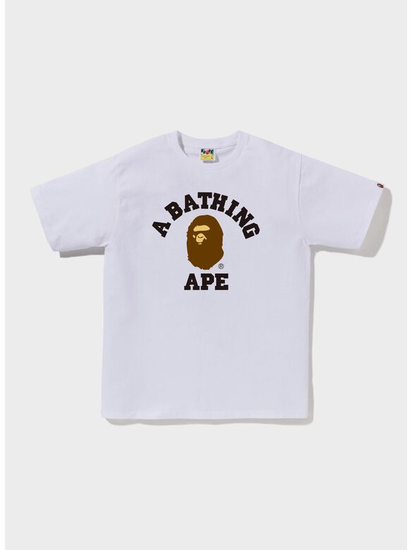 T-SHIRT COLLEGE TEE, WHITE, medium