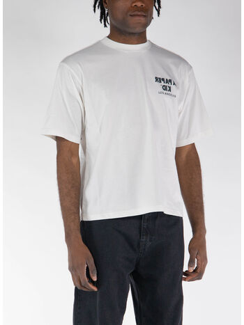 T-SHIRT GIROCOLLO CON STAMPA, 013 CREAM, small