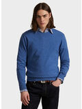 MAGLIONE GIROCOLLO CON LOGO RICAMATO, TIDE POOL BLUE HTHR, thumb
