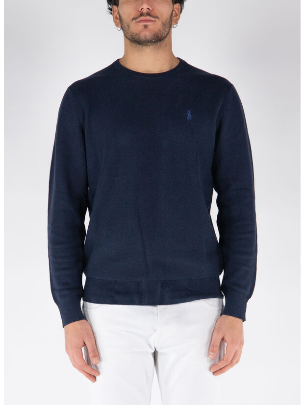 MAGLIONE MINI LOGO, NAVY HTR, large