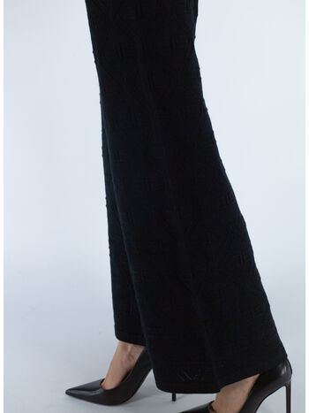 PANTALONE A PALAZZO IN PIZZO, 110 NERO, small