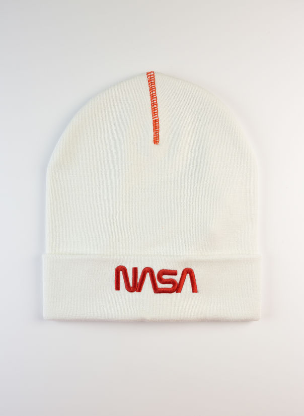 CAPPELLO NASA BEANIE, WHITE/RED, large